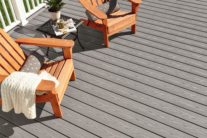 Picture of Fiberon Weekender Goodlife decking for the article about how to build a deck.