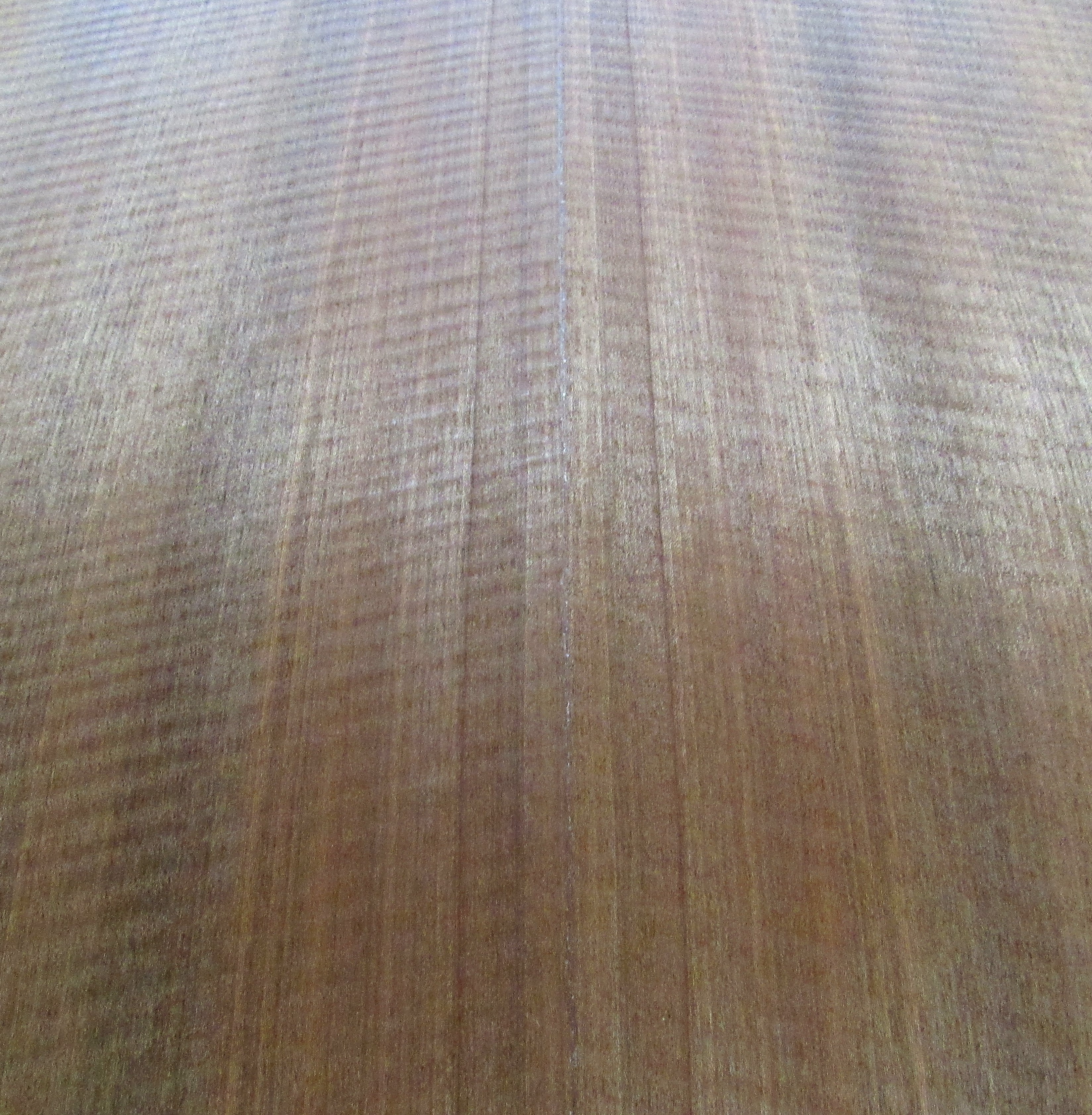 Close-up of Makore veneer hardwood paneling