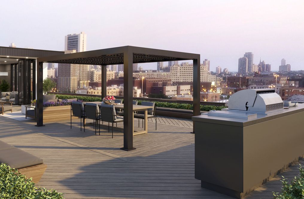 Trex Lineage decking rooftop space