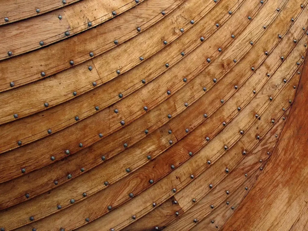 curved wood used for ship hull